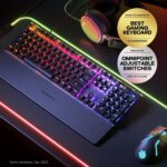 SteelSeries Apex Pro HyperMagnetic Gaming Keyboard — Adjustable Actuation — OLED Screen — RGB – USB Passthrough​ - Image 3