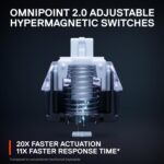 SteelSeries Apex Pro HyperMagnetic Gaming Keyboard — Adjustable Actuation — OLED Screen — RGB – USB Passthrough​ - Image 4