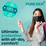 [Pack Of 150] Black Disposable Face Mask, 3-Ply Adult Masks, Facial Cover with Elastic Earloops For Home, Office, School, and Outdoors - Image 7