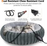 INVENHO Heated Cat Beds for Indoor Cats and Small Dogs, 20" Cozy Donut Heated Pet Bed with Timer & Temp Adjustable, Removable Waterproof Electric Warming Bed for Indoor Cat - Image 4