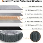 INVENHO Heated Cat Beds for Indoor Cats and Small Dogs, 20" Cozy Donut Heated Pet Bed with Timer & Temp Adjustable, Removable Waterproof Electric Warming Bed for Indoor Cat - Image 7