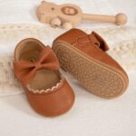 Meckior Infant Baby Girls Soft Sole Bowknot Princess Wedding Dress Mary Jane Flats Prewalker Newborn Light Baby Sneaker Shoes - Image 4