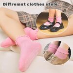 6 Pairs Toddler Ruffle Socks for Girls - Baby Grip Socks with Non-Slip, Cute Grippy Frilly Design - Image 5