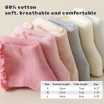 6 Pairs Toddler Ruffle Socks for Girls - Baby Grip Socks with Non-Slip, Cute Grippy Frilly Design - Image 6