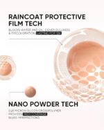 Full Coverage Cushion Foundation, Weightless, Skin Fit, Satin Glow Finish, Oil-Control Waterproof Foundation, Sweatproof Flawless,Korean Makeup,Tattoo Cover Up, Buildable(#00N Natural Porcelain) - Image 7