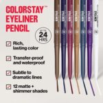 Revlon ColorStay Pencil Waterproof Eyeliner, Smudge-Proof, Eye Makeup with Built-In Sharpener, 201 Black, 2 pack - Image 4