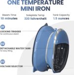 BEAUTURAL Mini Travel Steam Iron for Clothes with Dual Voltage, Non-Stick Soleplate, One Temperature Technology, Detachable Water Tank, Ideal for Sewing, Quilting and Handcraft - Image 3