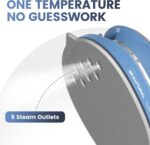 BEAUTURAL Mini Travel Steam Iron for Clothes with Dual Voltage, Non-Stick Soleplate, One Temperature Technology, Detachable Water Tank, Ideal for Sewing, Quilting and Handcraft - Image 5