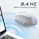 UtechSmart Venus Pro Wireless MMO Gaming Mouse, 16,000 DPI Optical Sensor, 2.4 GHz Transmission Technology, Ergonomic Design, 16M Chroma RGB Lighting, 16 Programmable Buttons, Up to 70H - Image 4