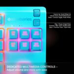 SteelSeries Apex 3 TKL Aqua RGB Gaming Keyboard — Tenkeyless Compact Form Factor — 8-Zone RGB Illumination — Water and Dust Resistant — Whisper-Quiet Gaming Switch - Image 7