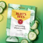 Burt's Bees Christmas Gifts - Face Mask Bundle Set, Hydrating Watermelon, Calming Rose, & Refreshing Cucumber, Face Sheet Masks for Single Use Skin Care, 99% Natural Origin, 3 Count, 0.33oz Each - Image 4