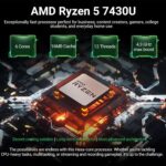 HP 2025 17 Inch Laptop Computer, 17.3 IPS FHD Business Laptop PC, AMD Ryzen 5 6-Core, 64GB RAM 2.5TB Storage (2TB SSD+512GB Docking Set), Windows 11 Pro Lifetime Office, 10-Key Number Pad - Image 5