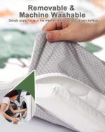 Premium Foam Baby Play Mat 50x50 – Removable & Machine Washable Cover, Extra Thick Padding Playpen Mat, Non-Slip Crawling Mat, Easy to Clean for Infants, Toddlers & Babies - Image 3