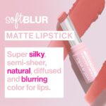 wet n wild Soft Blur Matte Lipstick, Velvety Semi-Sheer Buildable Color, Soft Matte Powdery Finish, Comfortable Wear, Vegan & Cruelty-Free - Nude for Love - Image 9