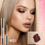 Peel Off Matte Liquid Lip Gloss Stain-Lip Liner with Tweezer, Brown Peel Off Lip Stain, Long Lasting & Waterproof Lipstick Tattoo, Transfer-Proof Lip Gloss for All Skin Types (02#, 1Pcs) - Image 3