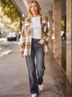 AUTOMET Womens Fall Outfits Fashion Clothes Shackets Flannel Plaid Button Down Long Sleeve Shirts Jackets - Image 6