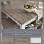 Signature Design by Ashley Skempton 3 Piece Counter Height Dining Set, Includes Table and 2 Barstools, Whitewash - Image 6