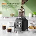 Blenders for Kitchen, Blender & Grinder Combo, Smoothie Blender, 68Oz Pitcher for Crushing Ice, Puree and Frozen Fruit with Autonomous Clean, BPA-Free, Black - Image 3