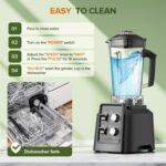 Blenders for Kitchen, Blender & Grinder Combo, Smoothie Blender, 68Oz Pitcher for Crushing Ice, Puree and Frozen Fruit with Autonomous Clean, BPA-Free, Black - Image 7