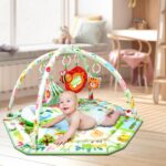 Baby Play Mat,Tummy Time Mat with 6 Detachable Toys-Activity Gym for Visual, Auditory & Motor Development-Washable Baby Activity Mat for 0-12 Month Infants(Animal Theme) - Image 8