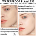 Hydrating CC Cream with SPF 50+ PA++++,Waterproof Flawless Concealer Full Coverage BB Cream for All Skin Types,Long Lasting Moisturizing Full Coverage Liquid Foundation for Men & Women（Ivory） - Image 4