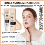 Hydrating CC Cream with SPF 50+ PA++++,Waterproof Flawless Concealer Full Coverage BB Cream for All Skin Types,Long Lasting Moisturizing Full Coverage Liquid Foundation for Men & Women（Ivory） - Image 5