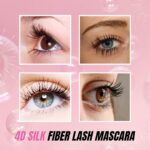 Secret Xpress Control 4D Silk Fiber Lash Mascara, Lengthening and Thick, Volume, Long Lasting, Smudge-Proof, All Day Full, Long, Thick, Smudge-Proof Eyelashes - Image 5