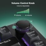 TECKNET Gaming Keyboard, 75% Wired Keyboard, RGB Backlit, 82-Keys with Volume Knob Control, 26 Keys Anti-ghosting, Whisper Quiet Gaming Switch Travel Friendly for Windows Laptop PC Mac-Grey - Image 4