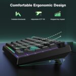 TECKNET Gaming Keyboard, 75% Wired Keyboard, RGB Backlit, 82-Keys with Volume Knob Control, 26 Keys Anti-ghosting, Whisper Quiet Gaming Switch Travel Friendly for Windows Laptop PC Mac-Grey - Image 6