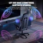 GTRACING Gaming Chair with Speakers Bluetooth Music Video Game Chair Audio Ergonomic Design Heavy Duty Office Computer Desk Chair (Black) - Image 4