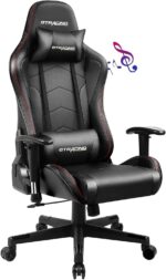 GTRACING Gaming Chair with Speakers Bluetooth Music Video Game Chair Audio Ergonomic Design Heavy Duty Office Computer Desk Chair (Black) - Image 6