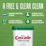 Cascade Free & Clear Dishwasher Pods, Dishwasher Detergent, Dish Detergent Soap, Lemon Essence, 47 Count - Image 4