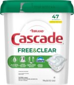 Cascade Free & Clear Dishwasher Pods, Dishwasher Detergent, Dish Detergent Soap, Lemon Essence, 47 Count - Image 10