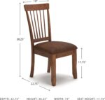 Signature Design by Ashley D199-01 Berringer 18" Rustic Dining Chair with Cushions, 2 Count, Light Brown - Image 4