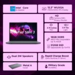 Lenovo Laptop Computer for Business Home, Intel Octa-Core i5-13420H (Beat i7-1355U), IdeaPad 15" FHD+, 16GB DDR5 RAM, 512GB PCIe SSD, Copilot AI PC, WiFi 6, Bluetooth 5.2, Luna Grey, Windows 11 Pro - Image 3