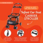 Baby Trend Snap N Go EX Polyester Lightweight Foldable Universal Single Infant Car Seat Carrier with 2 Cup Holder and Covered Compartment, Black - Image 3
