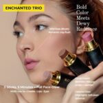 Cream Contour Stick Set – Blush, Bronzer & Highlighter Trio | Hydrating, Buildable, High-Pigment Makeup with Shea Butter & Vitamin E | Phoenix Beauty Gift Set (Enchanted) - Image 4