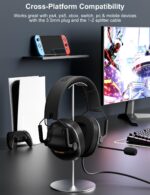 SENZER SG500 Surround Sound Pro Gaming Headset with Noise Cancelling Microphone - Soft Memory Foam Padding - Portable Foldable Headphones for PC, PS4, PS5, Xbox One, Switch - Black - Image 7