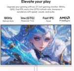 Pixio PX278 Wave White 27 inch 180Hz Refresh Rate QHD 1440p Resolution Fast IPS Panel 1ms GTG Response Time White Gaming Monitor with FreeSync - Image 3