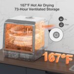BLITZHOME Portable Dishwasher Countertop, WIFI Smart Dishwasher, Compact Dishwashers with 5L Built-in Water Tank, 6 Programs, 360° Dual Spray, High-Temp& Air-Dry Function, Fruit Cleaning - Image 5