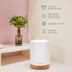 ASAKUKI 300ML Essential Oil Diffuser, Quiet 5-in-1 Premium Humidifier, Home Fragrance Aroma Diffuser with 7 LED Color Changing Light and Auto-Off Switch -Light Brown - Image 4