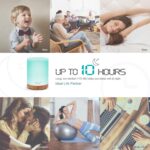 ASAKUKI 300ML Essential Oil Diffuser, Quiet 5-in-1 Premium Humidifier, Home Fragrance Aroma Diffuser with 7 LED Color Changing Light and Auto-Off Switch -Light Brown - Image 6