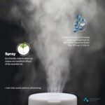 ASAKUKI 300ML Essential Oil Diffuser, Quiet 5-in-1 Premium Humidifier, Home Fragrance Aroma Diffuser with 7 LED Color Changing Light and Auto-Off Switch -Light Brown - Image 8