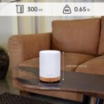 ASAKUKI 300ML Essential Oil Diffuser, Quiet 5-in-1 Premium Humidifier, Home Fragrance Aroma Diffuser with 7 LED Color Changing Light and Auto-Off Switch -Light Brown - Image 9