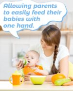 3 Pack Baby Food Feeder, 3 Oz Silicone Baby Feeder, 3 Colors Food Dispensing Spoon, Squeeze Spoon for Boys Girl Kids Toddlers - Image 6