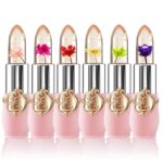 6 Pcs/Set Flower Jelly Lipstick Set Temperature Change Moisturizer Long Lasting Nutritious Balm Magic Color Change Lip Gloss - Image 2