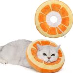 ANWA Adjustable Cat Cone Collar Soft, Cute Cat Donut Collar After Surgery, Kitten Recovery Cones to Stop Licking - Image 2