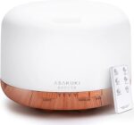 ASAKUKI Essential Oil Diffuser 500ml, Ultrasonic Aromatherapy Humidifier with Remote Control, 7 LED Colors, Timer & Auto-Off, Large Room Diffuser - Image 2