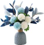 Artificial Flowers with Vase Faux Hydrangea Flower Arrangements Table Centerpieces for Home Garden Party Wedding Decoration - Image 2