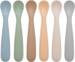 Baby Spoons, 6 Pack First Stage Silicone Feeding Spoons, Soft Tip Feeding Baby Utensils, Baby Led Weaning Supplies Training Spoons, Dishwasher and Boil Safe - Image 2